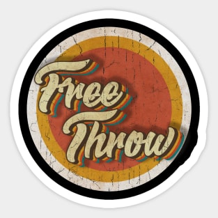 circle vintage Free Throw Sticker